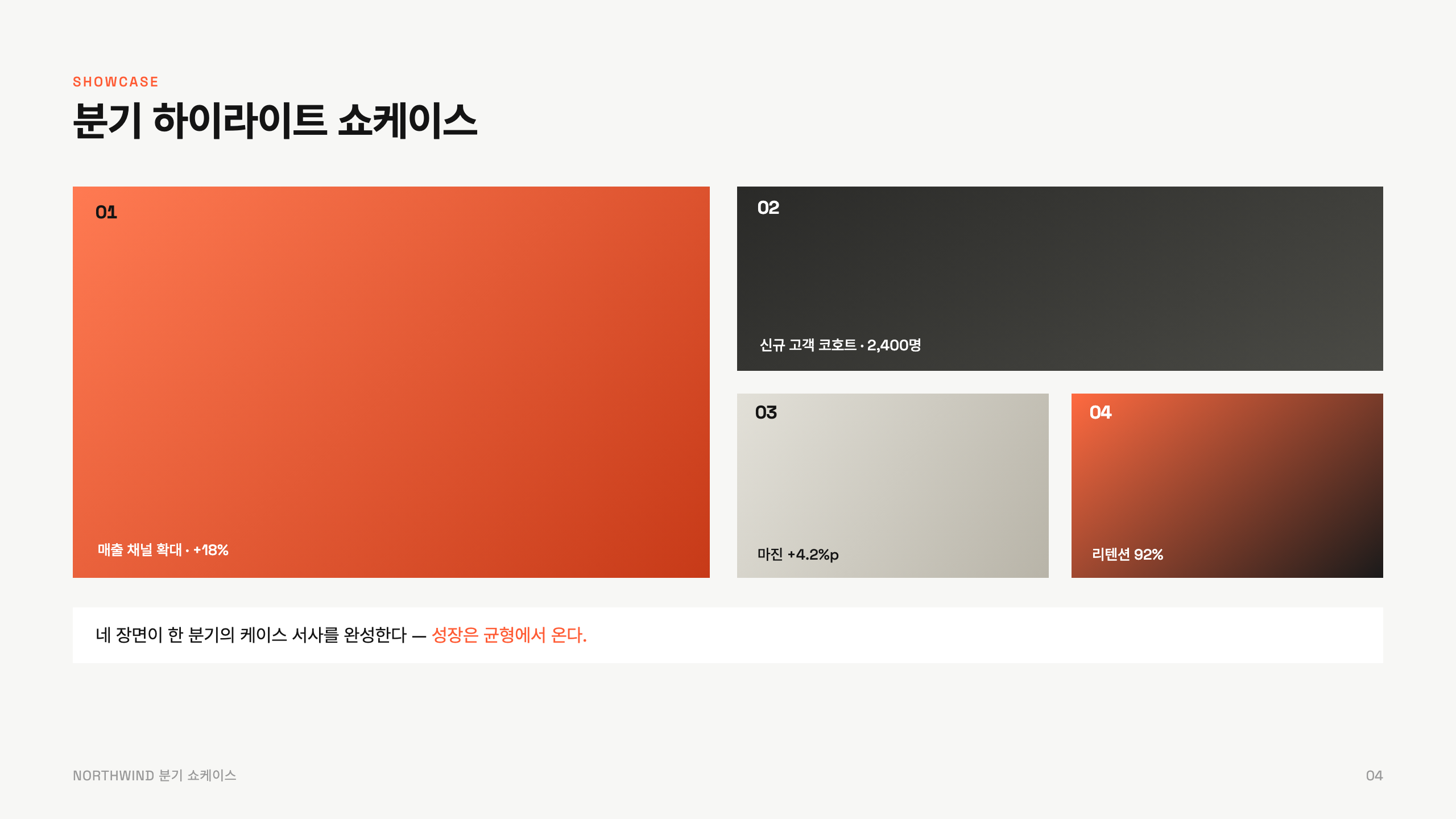 작품 쇼케이스 갤러리